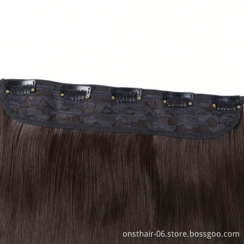 MYZYR 5 clips/piece Natural Silky straight Hair Extention 22inches Clip in women pieces Long Fake synthetic Hair